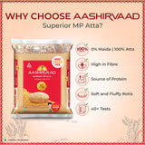 Superior MP Wheat Atta, 0% Maida | Aashirvaad 10 kg