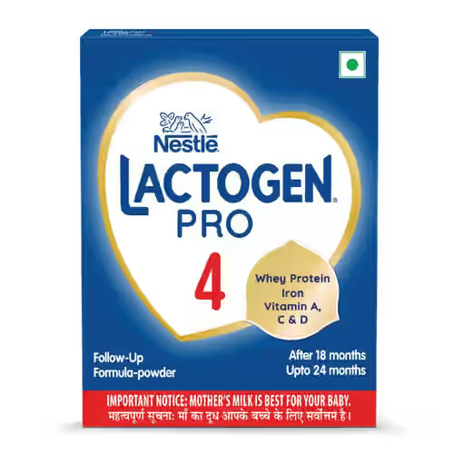 Nestle Lactogen Pro 4 Powder | Follow-Up Formula With Iron After 18 Months Up To 24 Months Net quantity - 1 pack (400 g)