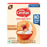 Nestle Cerelac Wheat Apple Carrot Baby Food Cereal | No Refined Sugar & No Preservatives | 6 to 24 Months (260grams)